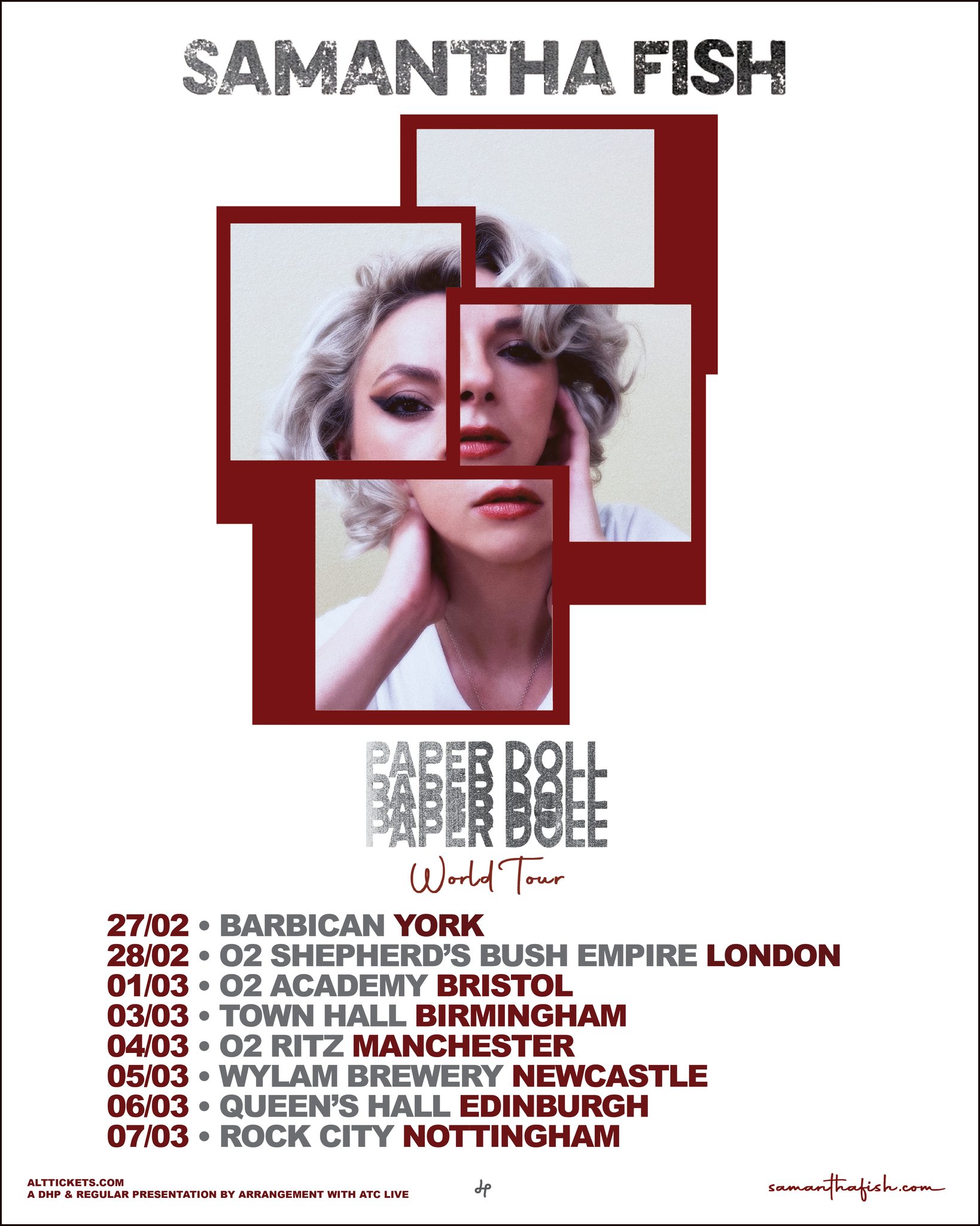 Samantha Fish Paper Doll World Tour Poster 2026